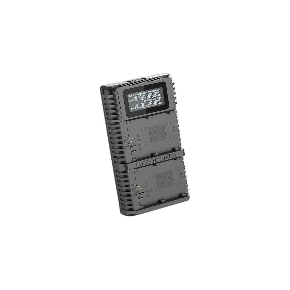 NITECORE UCN2 PRO caricabatterie doppio LCD per Canon LP-E6N