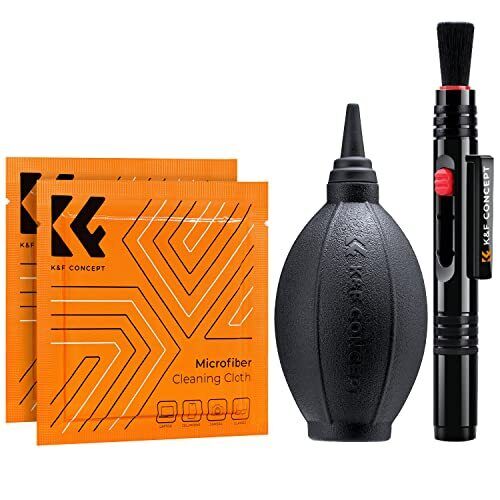 K&F Concept Kit Pulizia per Obiettivo,Set pulizia Fotocamera in 3 (T0o)