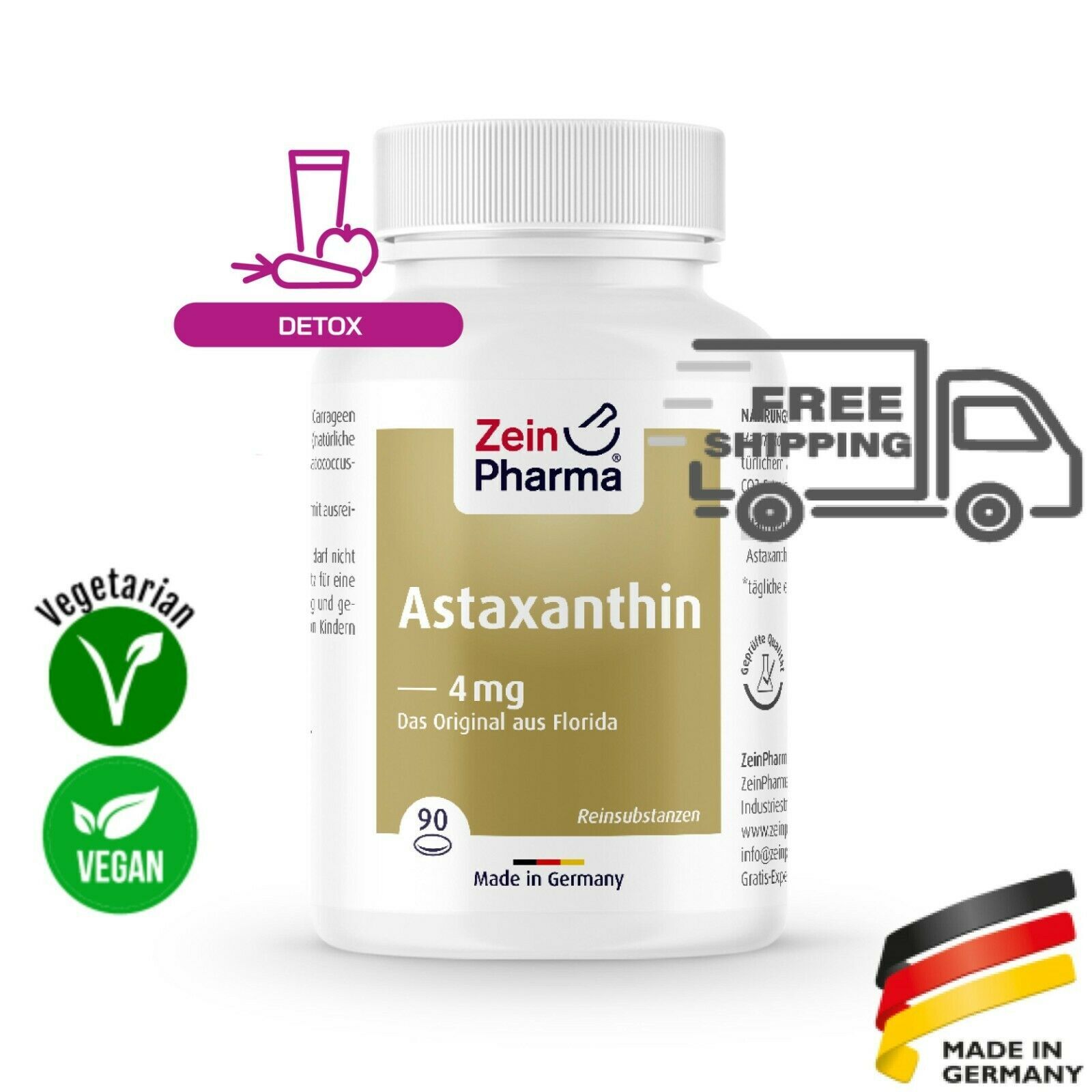 Astaxantina 4mg (90 capsule) VEGAN ZEINPHARMA