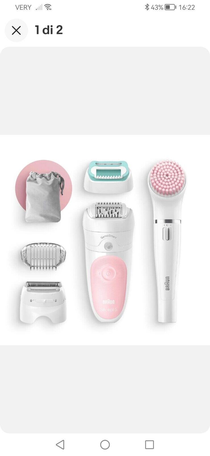 Epilatore Elettrico Braun 5875 BEAUTY SET Ricaricabile Bianco
