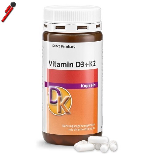 Sanct Bernhard, Vitamina D3+K2, 180 cps