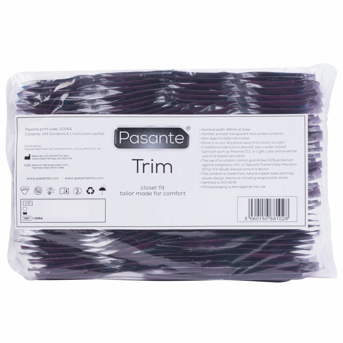 PASANTE Preservativi Trim extra small - Profilattici XS aderenti 144 pz