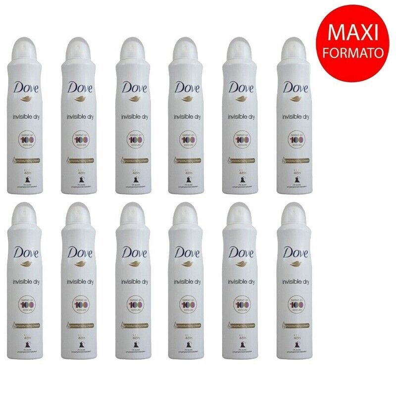 12pz DOVE INVISIBLEDRY Deodorante spray maxi Clean Touch 250ml