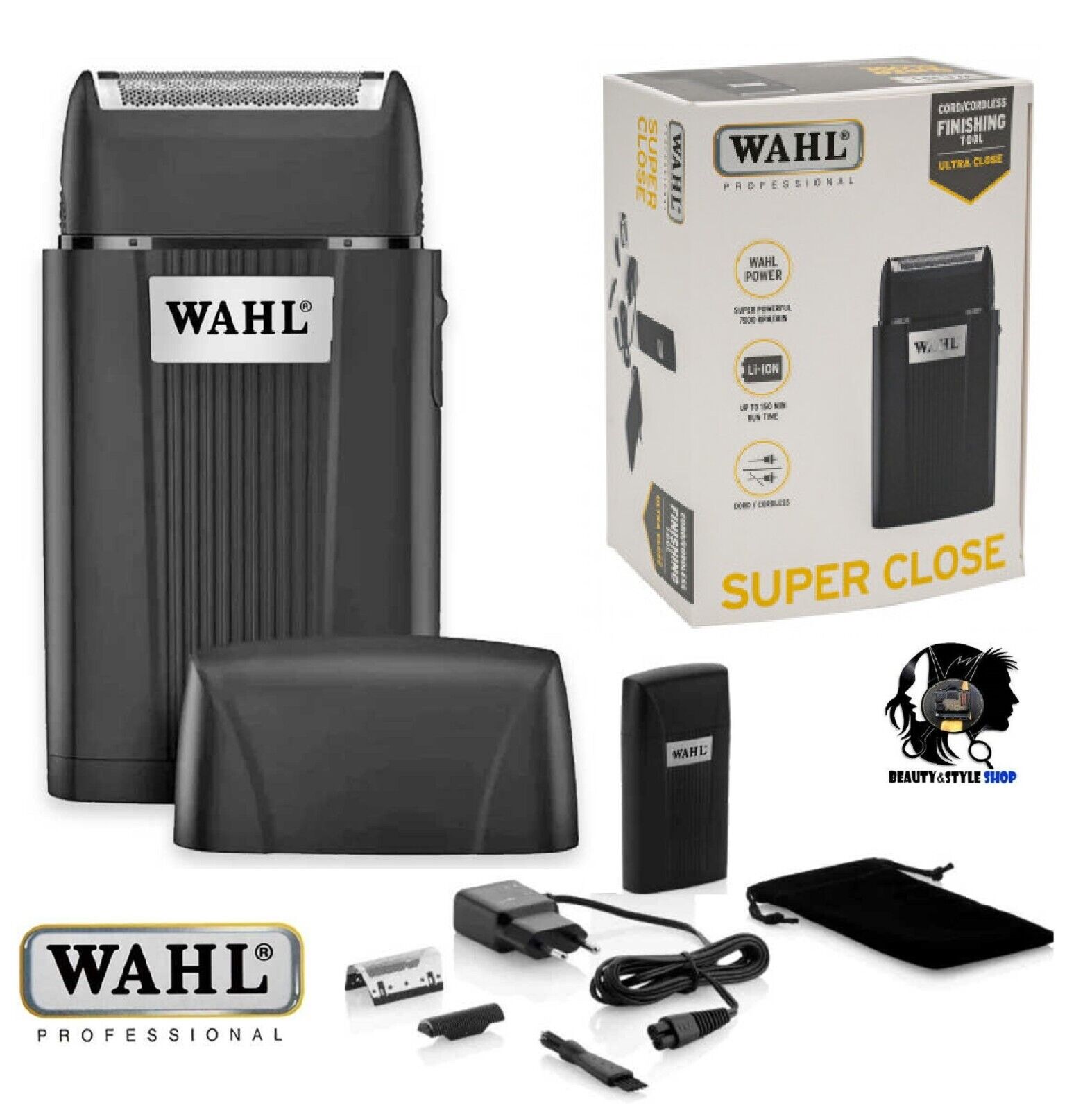 TOSATRICE TAGLIACAPELLI PROFESSIONALE WAHL SUPER CLOSE SHAVER RIFINITURE TRAVEL