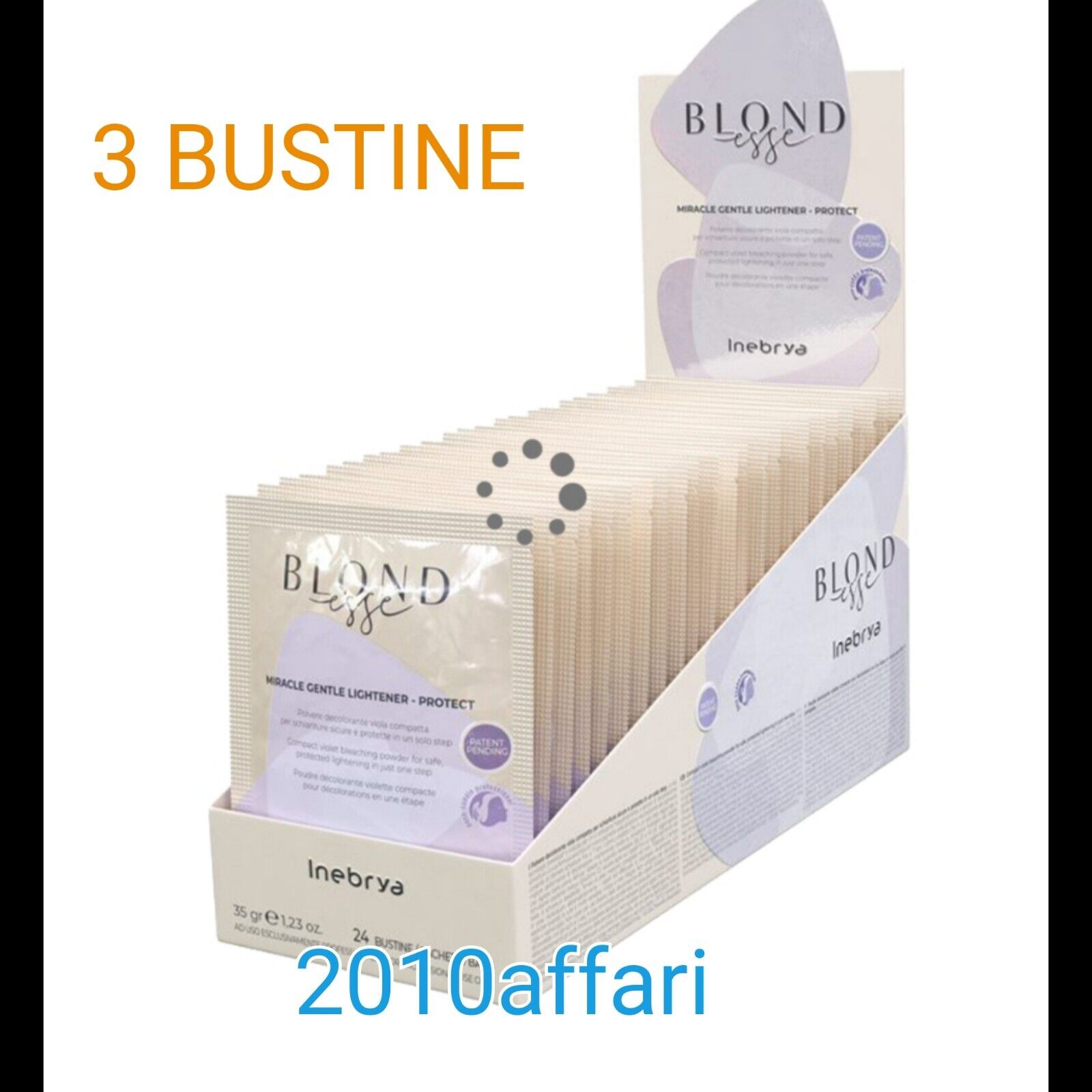 INEBRYA BLONDESSE POLVERE DECOLORANTE VIOLA COMPATTA PER SCHIARITURE 3 BUSTINA