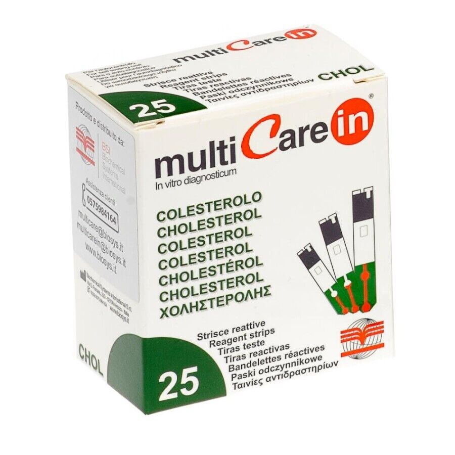 MultiCare IN Colesterolo Biochemical System 25 Strisce