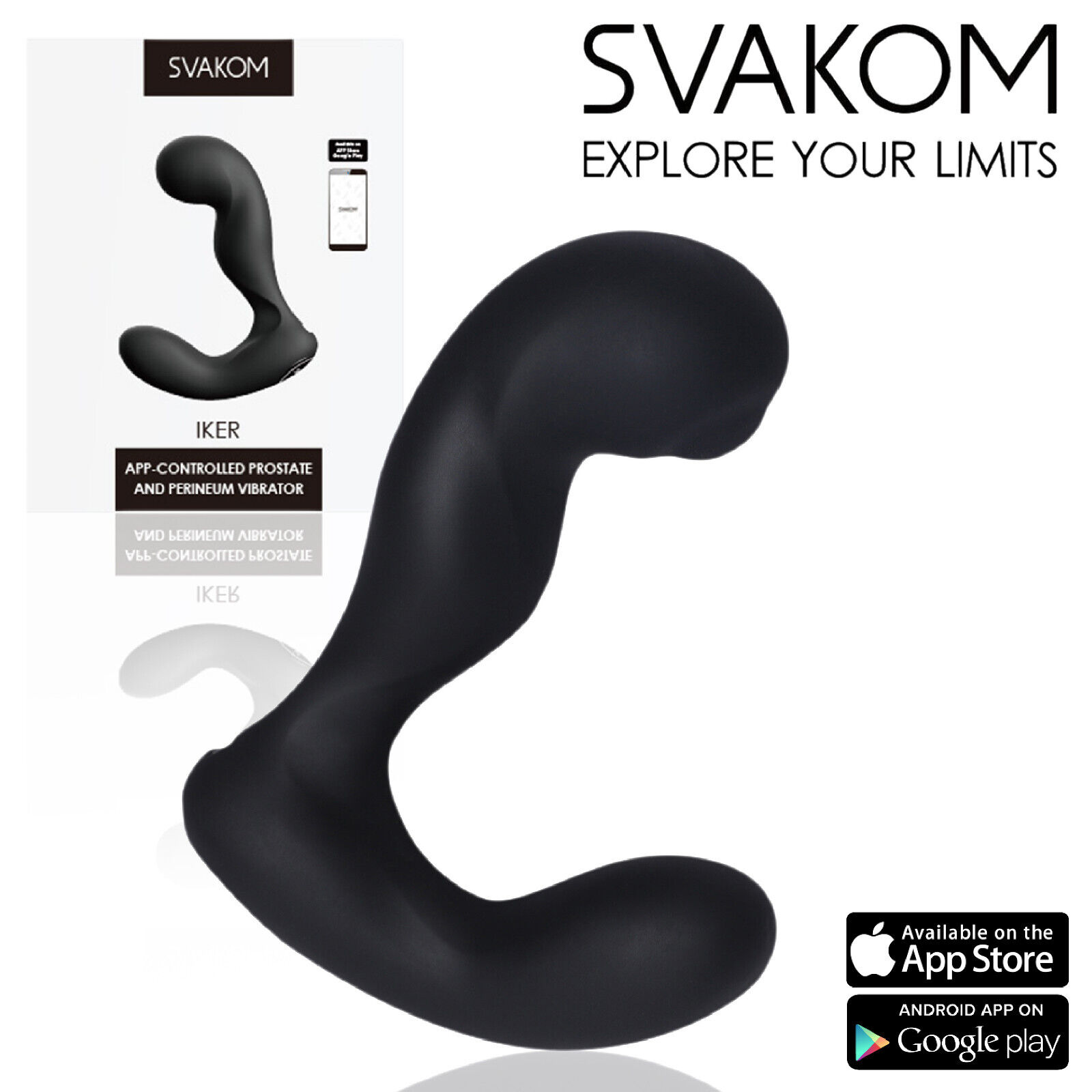 Svakom Iker Masturbatore Prostatico Vibrante e Stimolazione del Perineo con APP