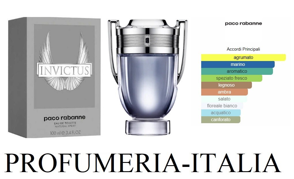 PROFUMO UOMO PACO RABANNE INVICTUS  EAU DE TOILETTE 100ML -  NUOVO E SIGILLATO