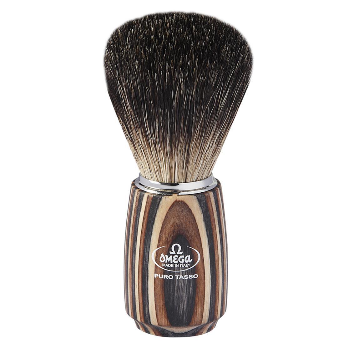 PENNELLO DA BARBA OMEGA PURO TASSO BADGER SHAVING BRUSH MULTISTRATO 6752