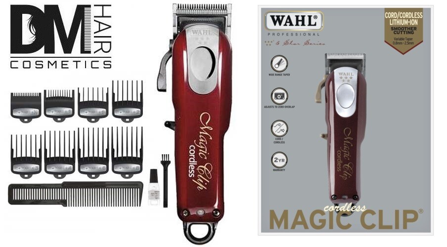 WAHL MAGIC CLIP CORDLESS TOSATRICE TAGLIACAPELLI PROFESSIONALE + 8 RIALZI