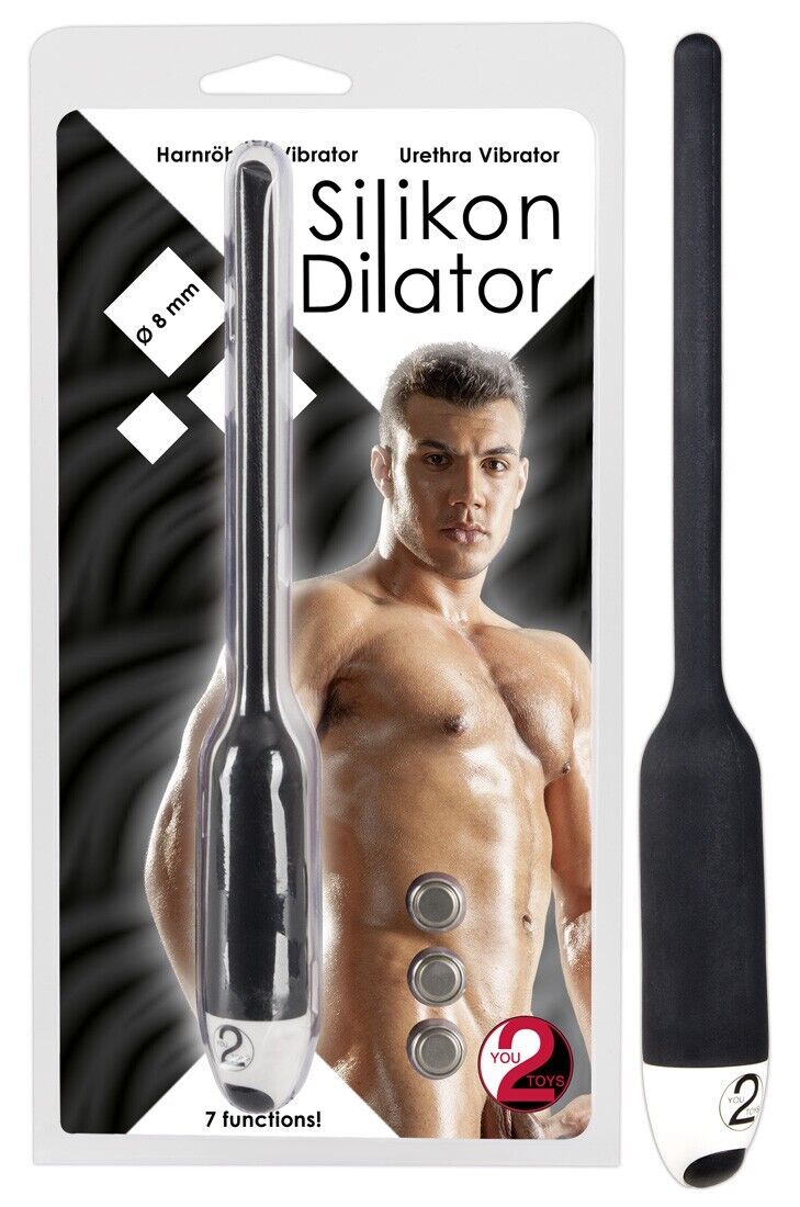 DILATATORE MASCHILE NERO URETRA DIVARICATORE SONDA VIBRANTE PER PENE UOMO