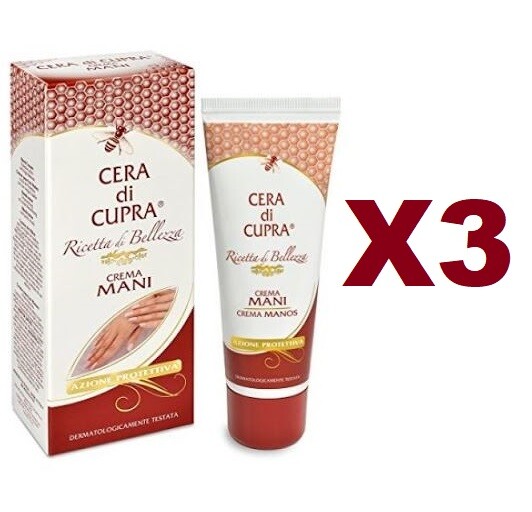 3 CERA DI CUPRA Ricetta di Bellezza Crema Mani Nutriente e Protettiva Tubo 75ml