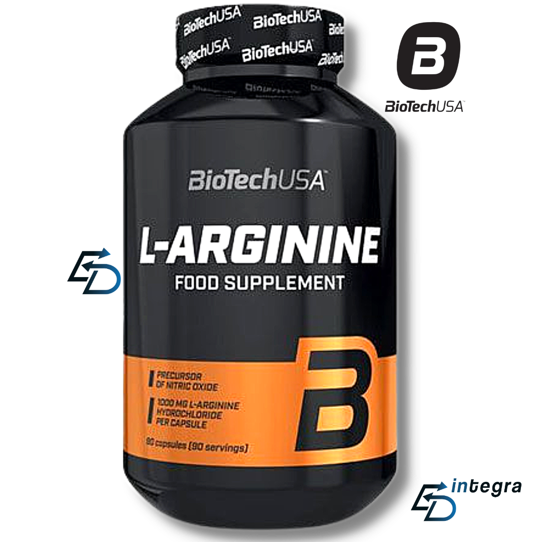 BIOTECH USA L-Arginine 90 caps Integratore di Arginina precursore Ossido Nitrico