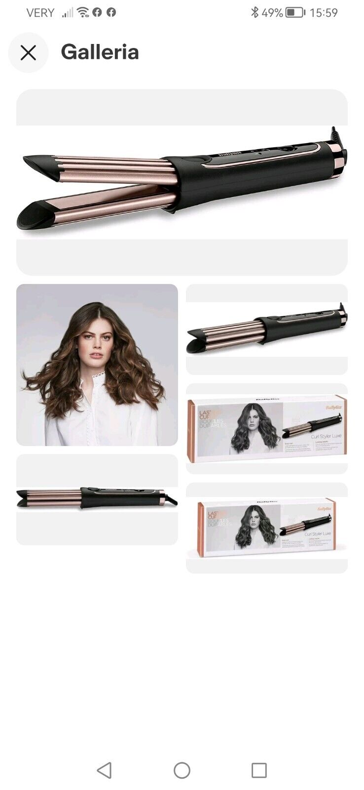 BaByliss Curl Styler Luxe Ferro arricciacapelli con piastre riscaldanti