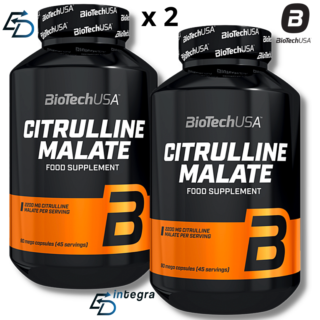 BIOTECH USA - Citrulline Malate 90 cps X2 = 180 cps Integratore di Citrullina