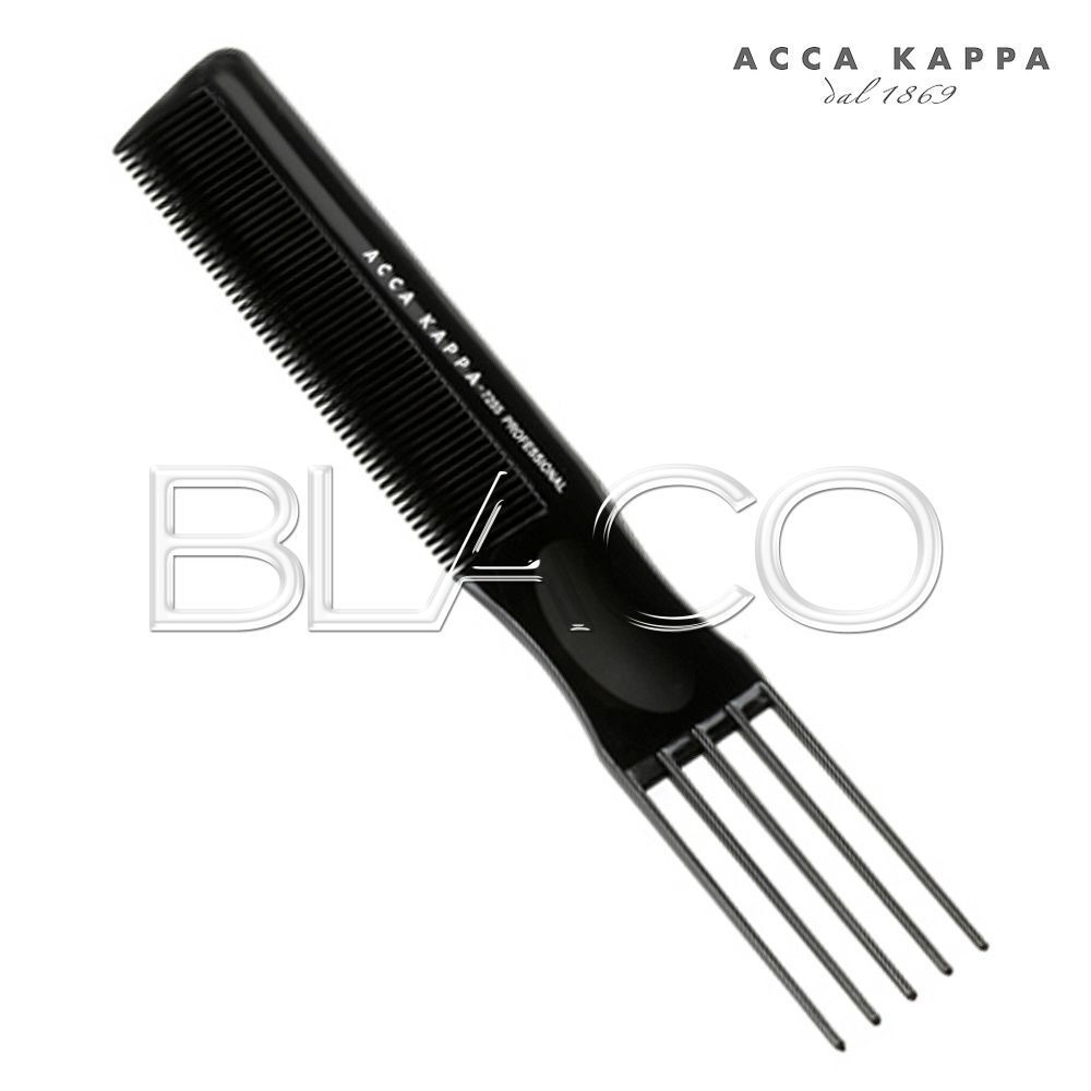 ACCA KAPPA PETTINE RADA/FORCHETTA NERO CON DENTI PUNTA ARROTONDATA 7255