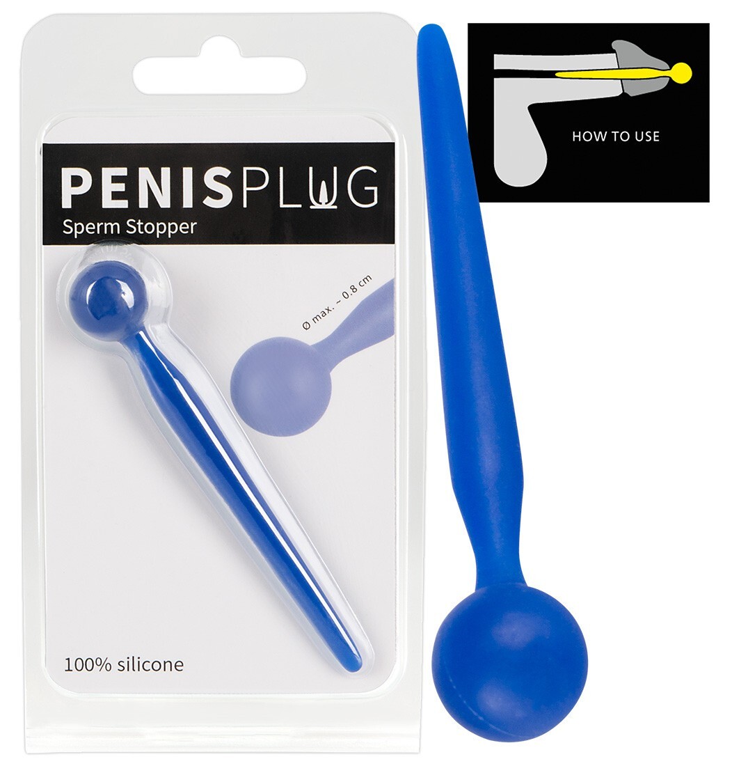 DIVARICATORE URETRA SONDA PER PENE UOMO DILATATORE BLU PLUG MASCHILE IN SILICONE