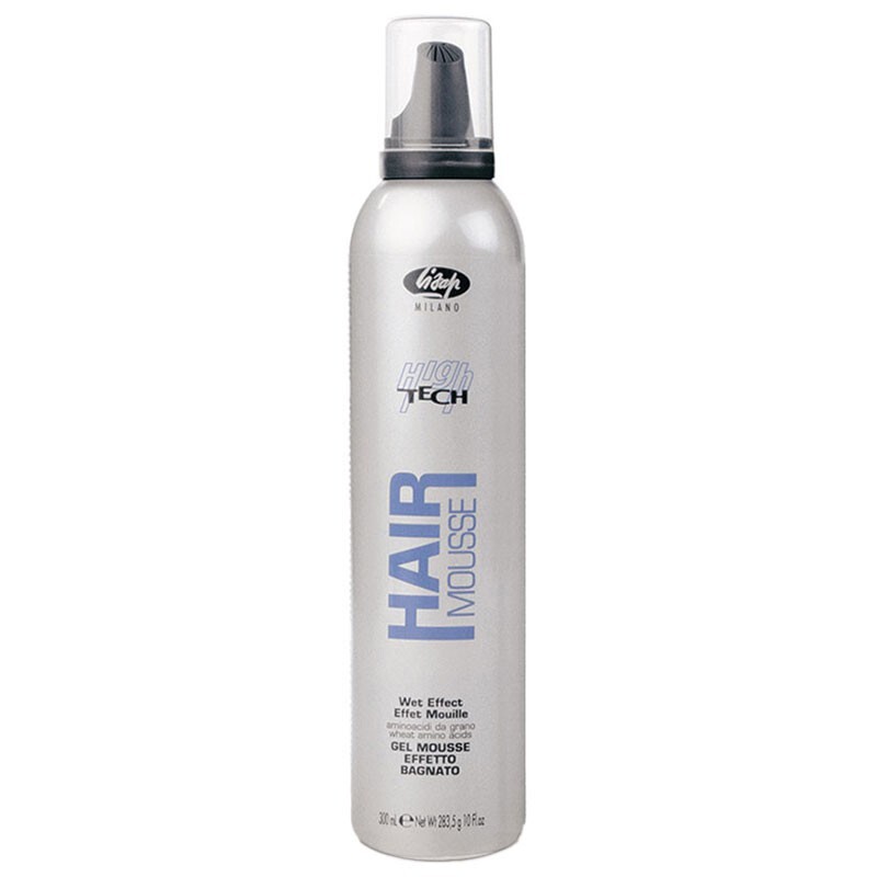 Lisap High Tech Hair Mousse schiuma modellante per capelli effetto bagnato 300ml
