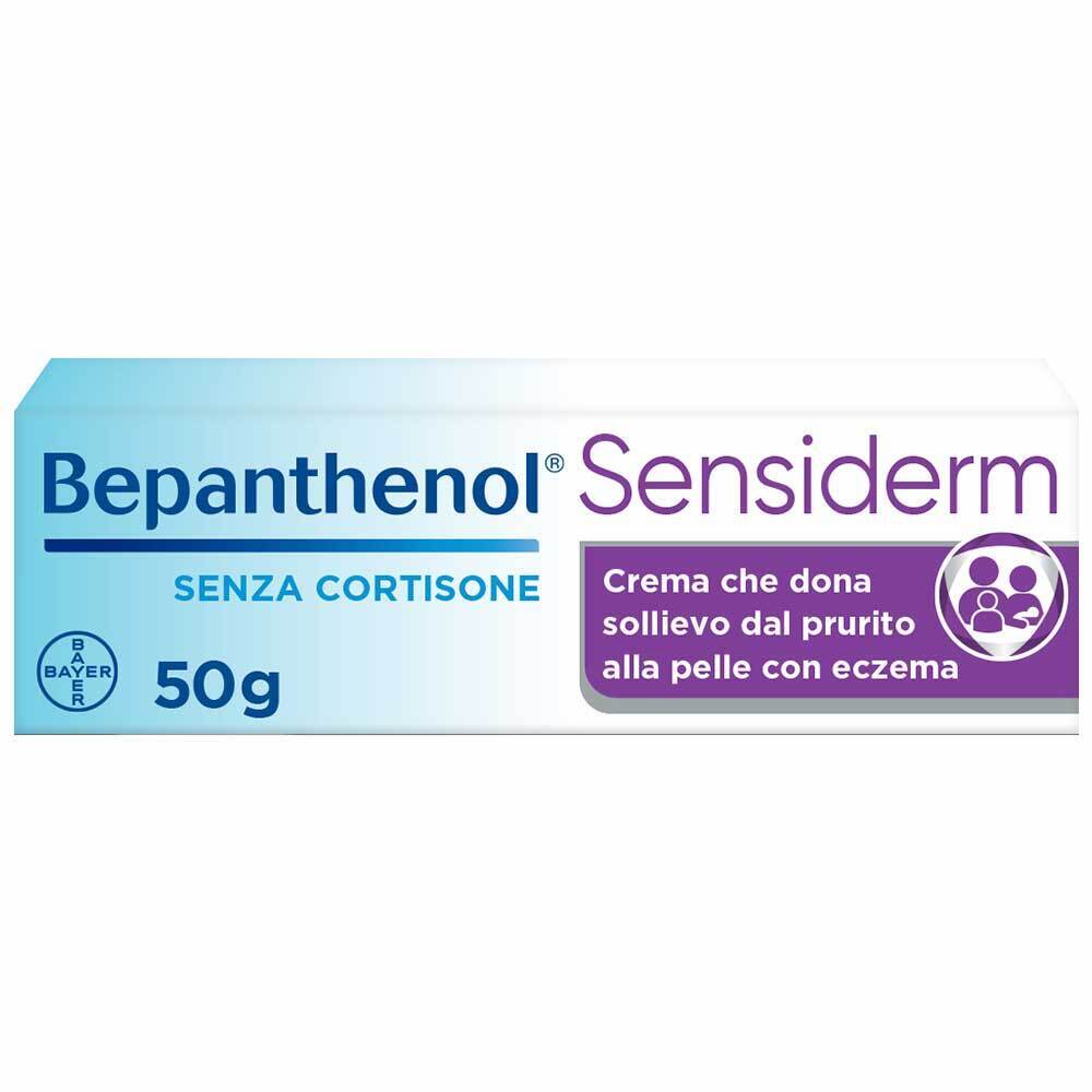 Bepanthenol Sensiderm Crema lenitiva per Dermatite Atopica Eczema e Prurito, 50g