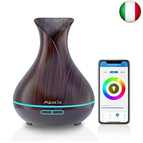 Maxcio Diffusore di Aromi WiFi, 400ML Diffusore Intelligente di Oli Essenziali