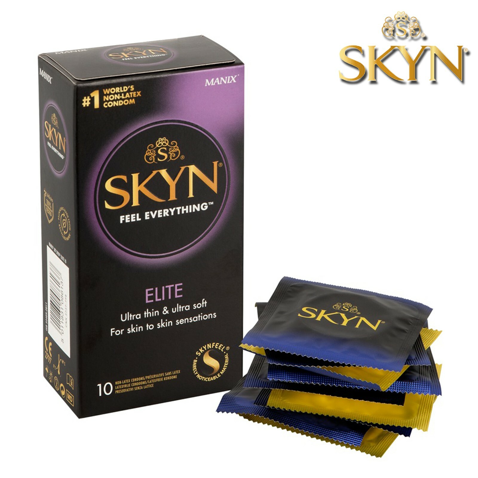 SKYN Elite 10 Latex Free CONDOMS Ultra Thin - Preservativi Senza Lattice Sottili