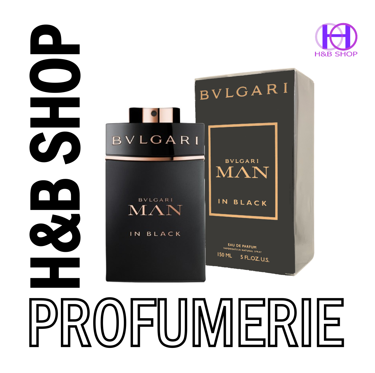 Bulgari Man In Black Eau de Parfum 150 ml. Spray Profumo Uomo