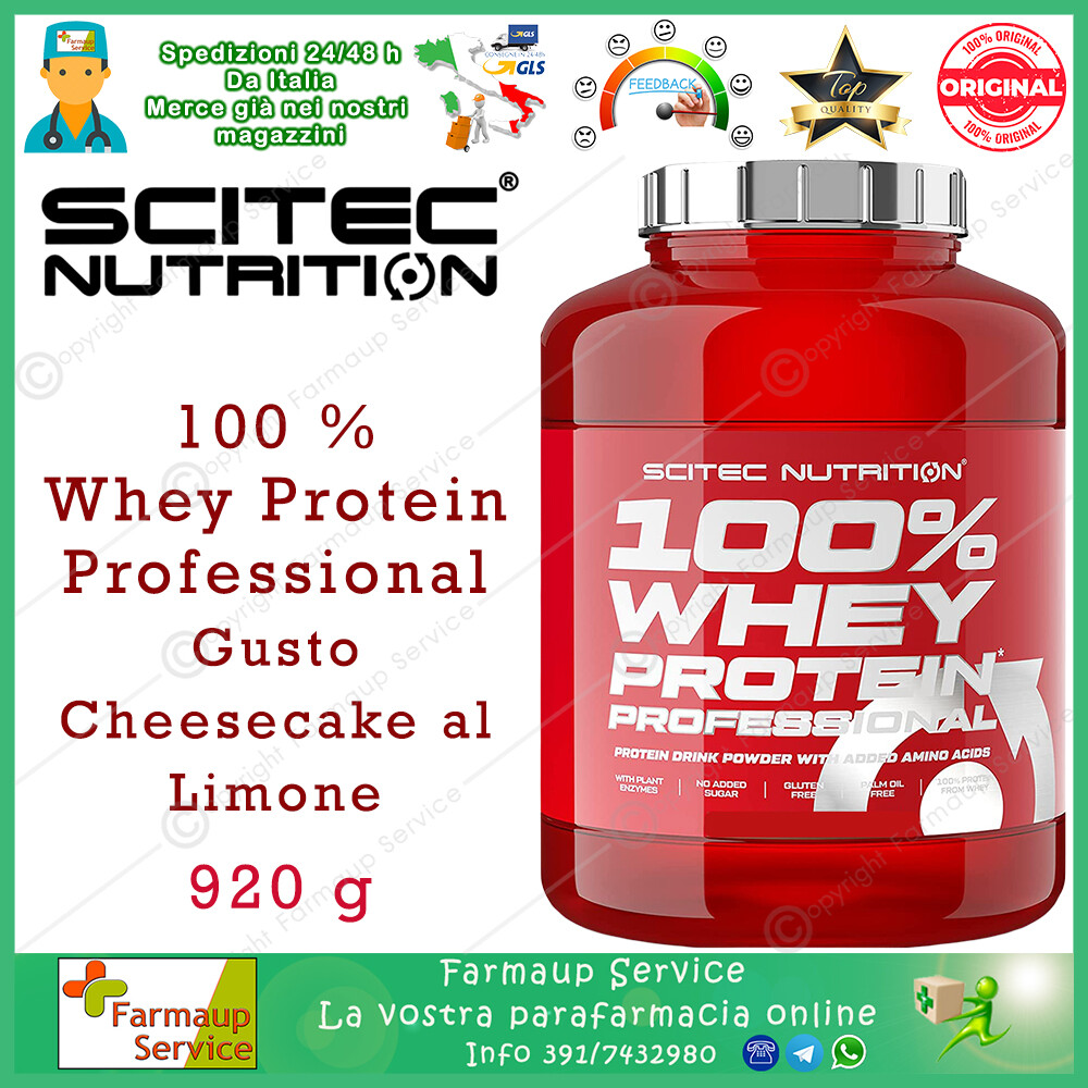 SCITEC NUTRITION 100% Whey Protein Professional 920 Gr. Proteine Siero del Latte