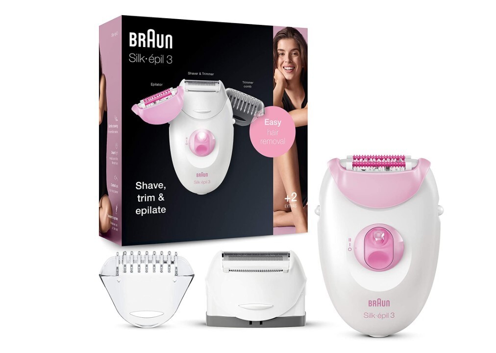 Braun Silk-épil 3 3270 Epilatore da Donna - Bianco/Rosa