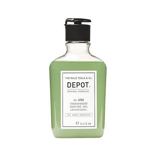 DEPOT - No. 406 TRANSPARENT SHAVING GEL (200ml) Gel non schiumogeno per la rasat