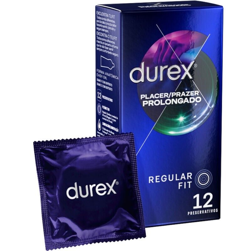 PRESERVATIVI RITARDANTI DUREX 12 PEZZI PIACERE PROLUNGATO TRASPARENTI