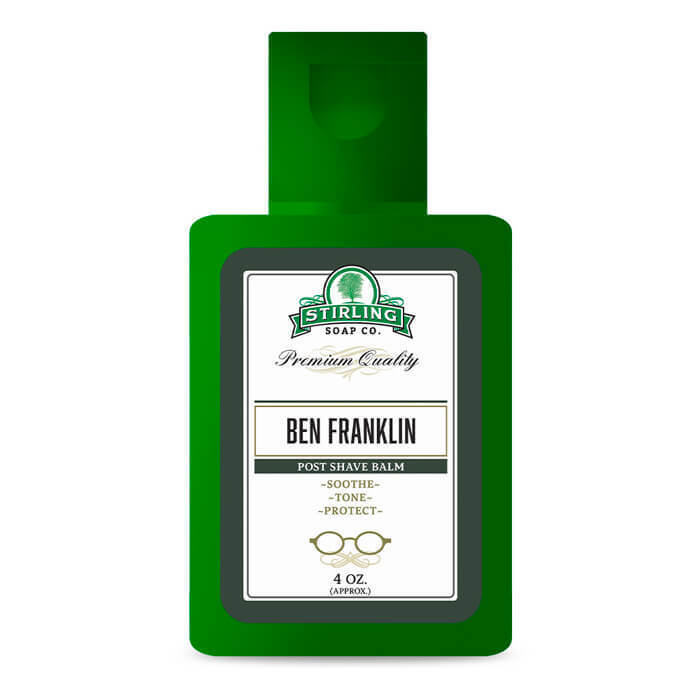 Stirling Soap Company Post shve balm Ben Franklin balm