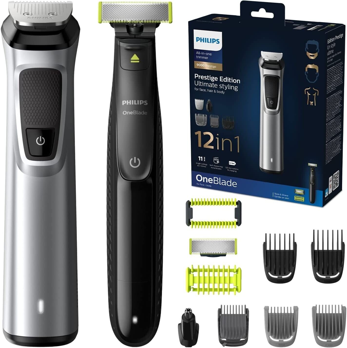 Philips MG9710 Rasoio Multigroom Series 9000 12in1 Barba Capelli Corpo Uomo
