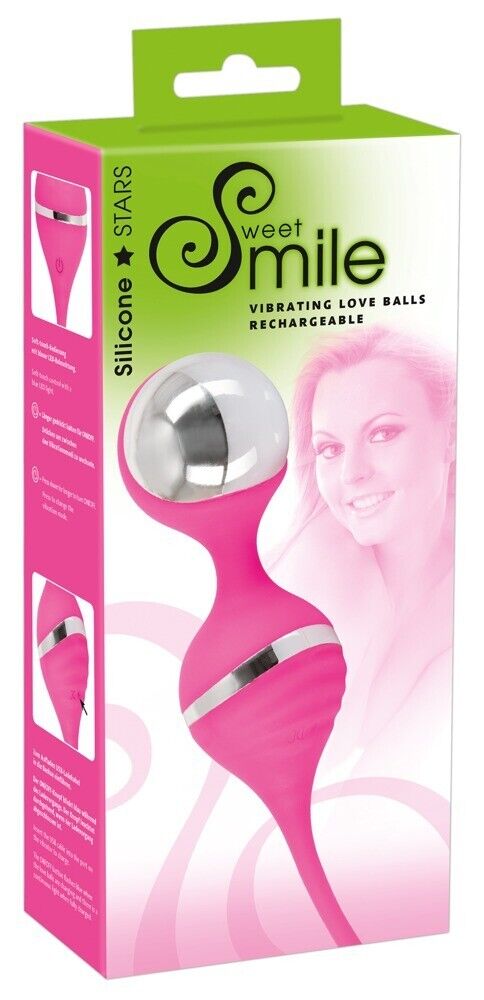 Palline vibranti 10 velocità ricarica USB -silicone-lungh.totale18cm-sweetsmile