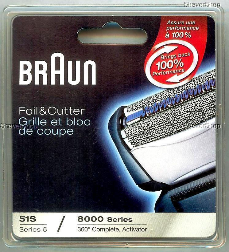 Nuovo Braun 51S 360 Completo/Activator- 8995 8985 8595 8585 Lamina + Taglio Set