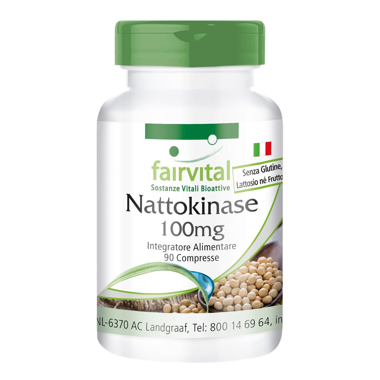 Nattokinase 100 mg - 90 compresse - 2000 FU - VEGAN | fairvital