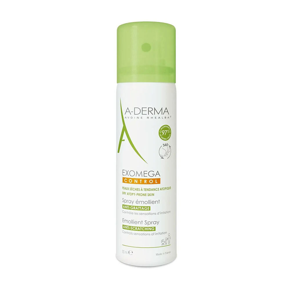 A-Derma Exomega Control - Spray Emolliente Nutre e Lenisce il Prurito, 50ml