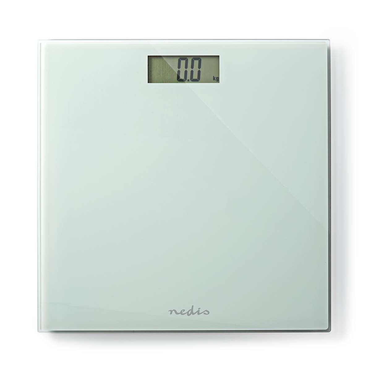Bilancia pesapersone digitale bianco vetro temperato schermo lcd 150kg NEDIS