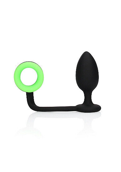 Plug anale in silicone dilatatore butt con anello fallico ritardante cock ring