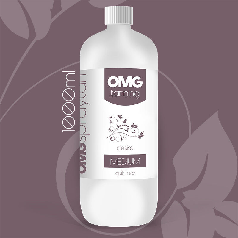 OMG TANNING SOLUZIONE - 1000ml 'DESIRE' MEDIO TAN abbronzatura ARTIFICIALE SPRAY