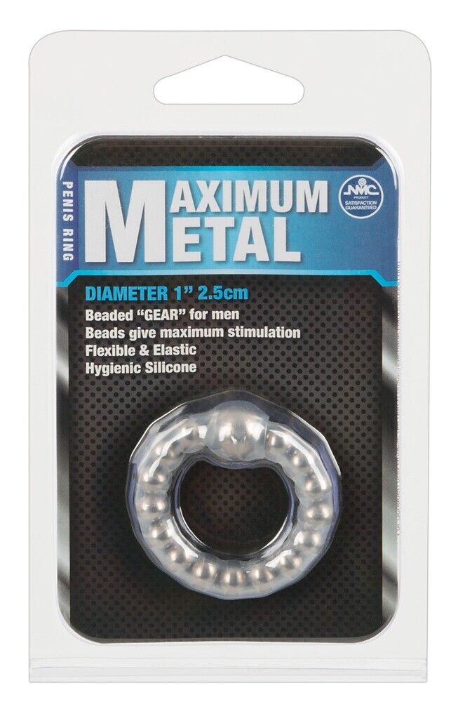 Anello pene con sfere metalliche massaggianti-stimolanti - ring sex