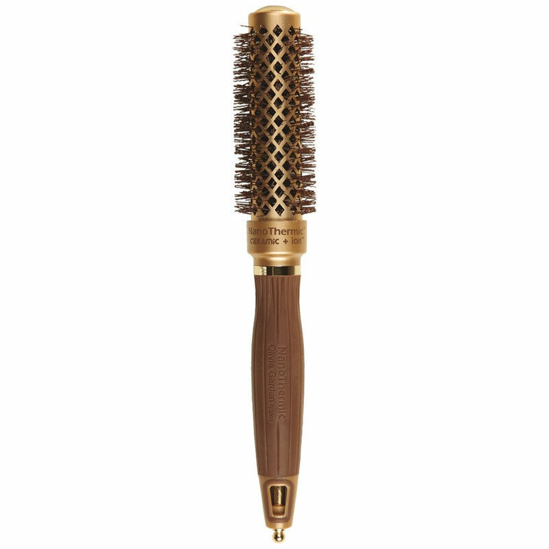 SPAZZOLA Olivia Garden Ceramic + Ion THERMAL ROUND Tourmaline Brush Gold 24mm