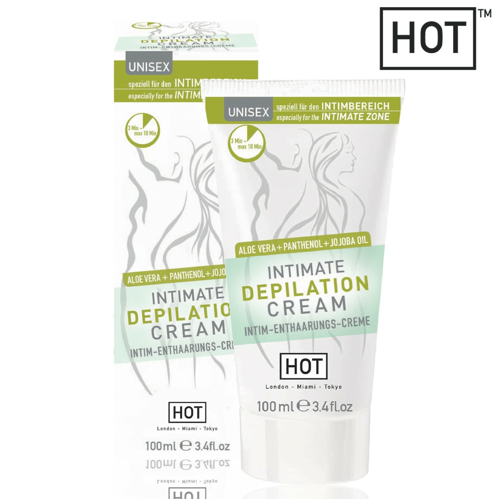 HOT Intimate Depilation Cream 100ml Crema per la Depilazione Intima Uomo Donna