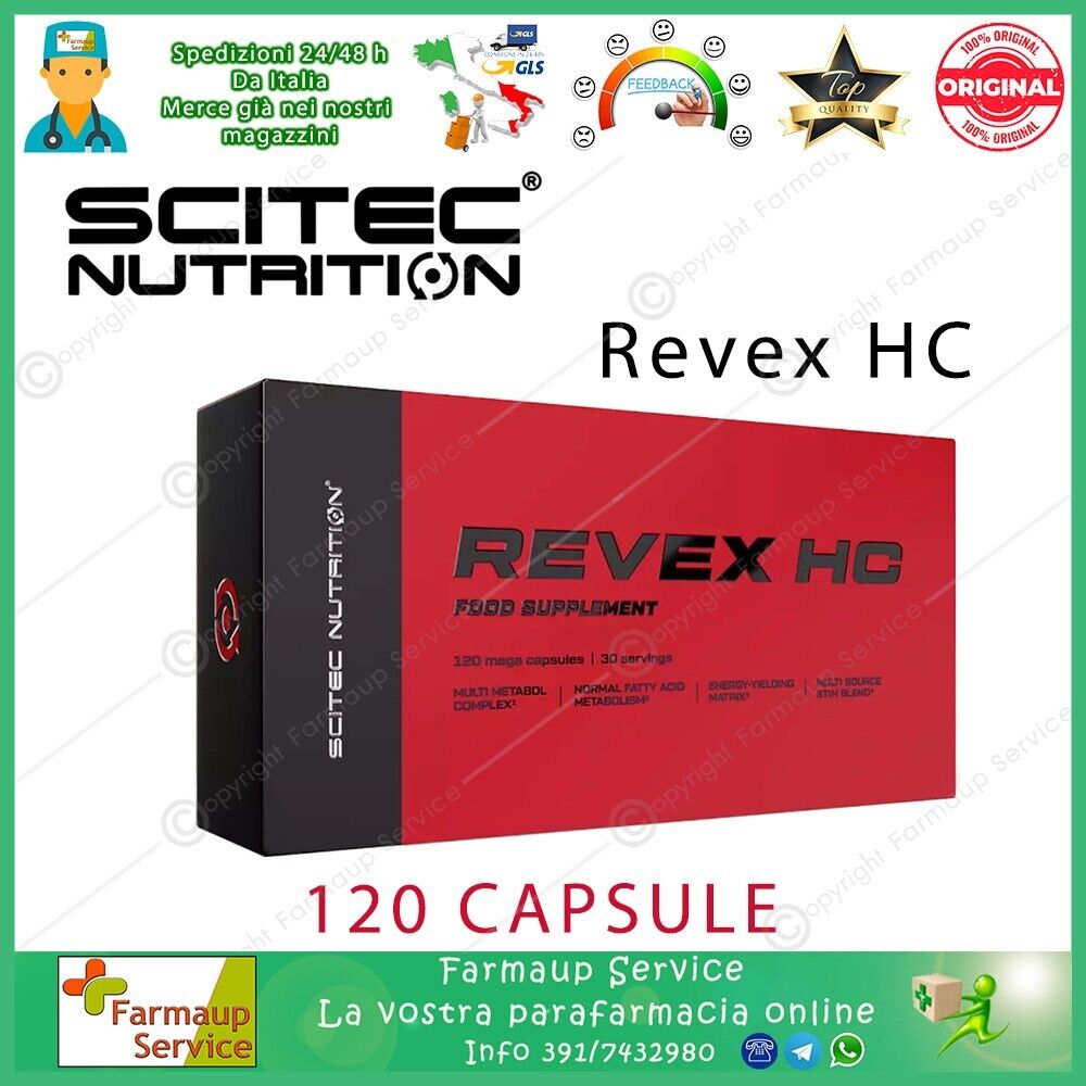 Scitec Nutrition Revex HC 120 Capsule Bruciagrassi Termogenico Dimagrante