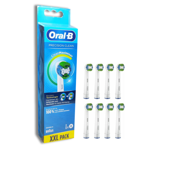 KIT 8 TESTINE CLEAN MAXIMISER SPAZZOLINI ELETTRICI ORAL-B PRECISION CLEAN