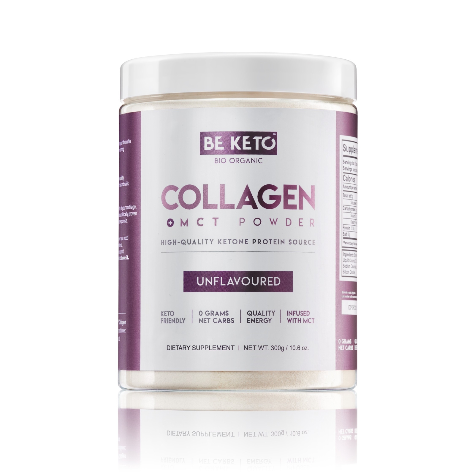 BeKeto Keto Collagen con olio MCT, insapore, 300 g