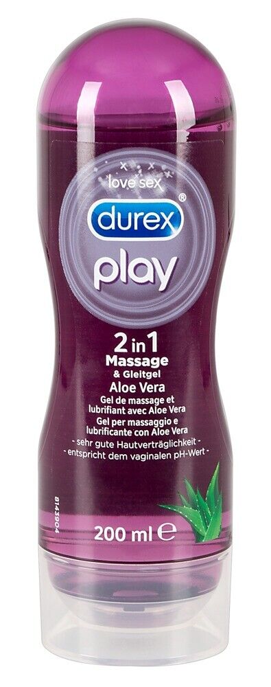 Durex Massage 2 in 1 Gel Massaggio Corpo e Lubrificante Con Aloe Vera 200 ml
