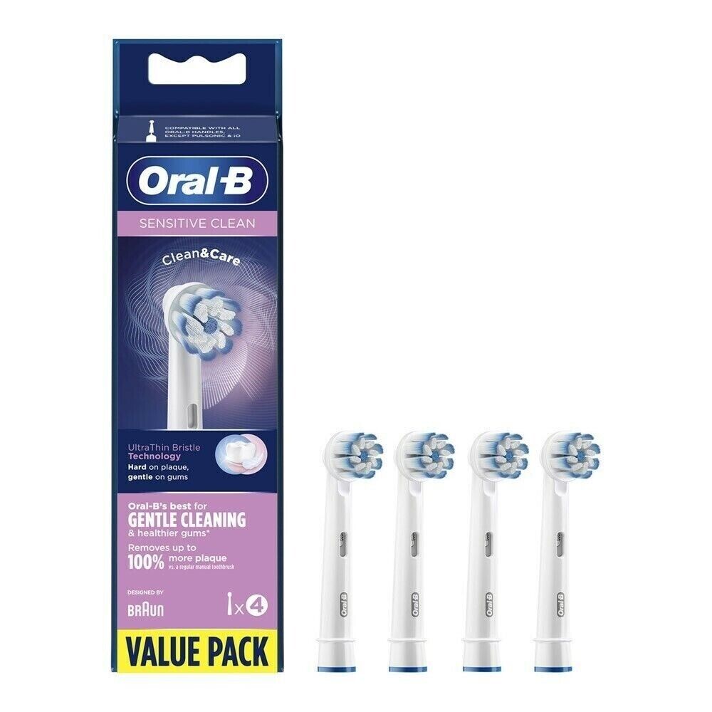 Oral-B Sensitive Clean 4 Testine Di Ricambio. Prodotto Nuovo Sigillato Originale