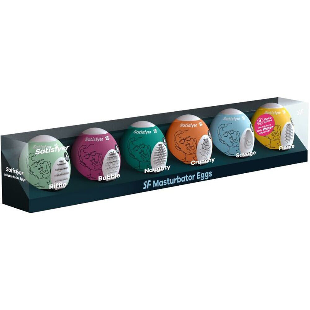 Set di 6 uova masturbatore intimo maschile auto lubrificante satisfyer