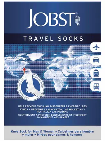 Travel Socks Men &amp; Women Gambaletto Blu M Jobst 1 Paio