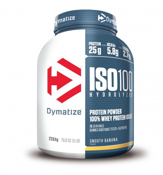 Dymatize ISO 100 Proteine Whey Isolate Idrolizzate, Banana, 2264 g